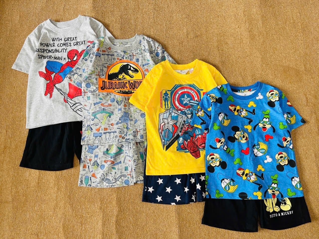 Bộ cotton Hm nhiều mẫu cho bé trai size 2-10y