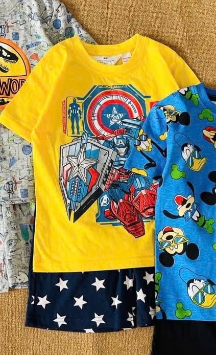 Bộ cotton Hm nhiều mẫu cho bé trai size 2-10y