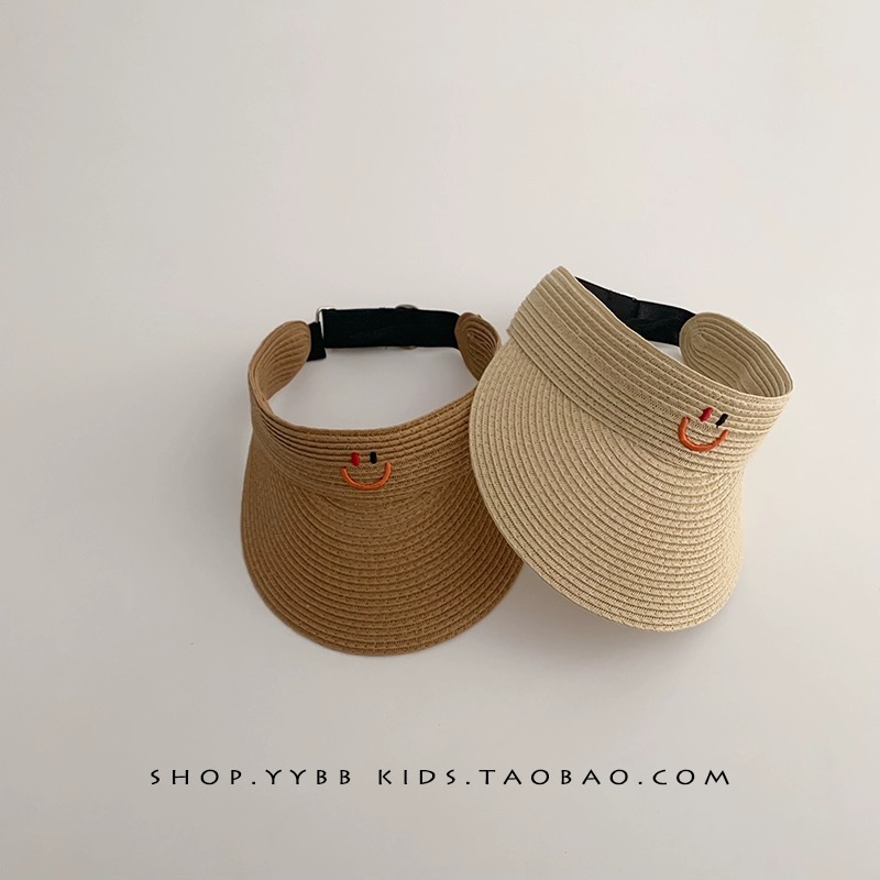 Mũ cói nửa đầu mặt cười 2 màu BTBG size 2-8y