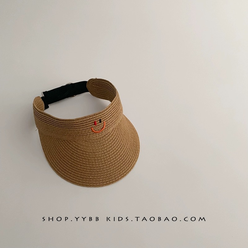 Mũ cói nửa đầu mặt cười 2 màu BTBG size 2-8y