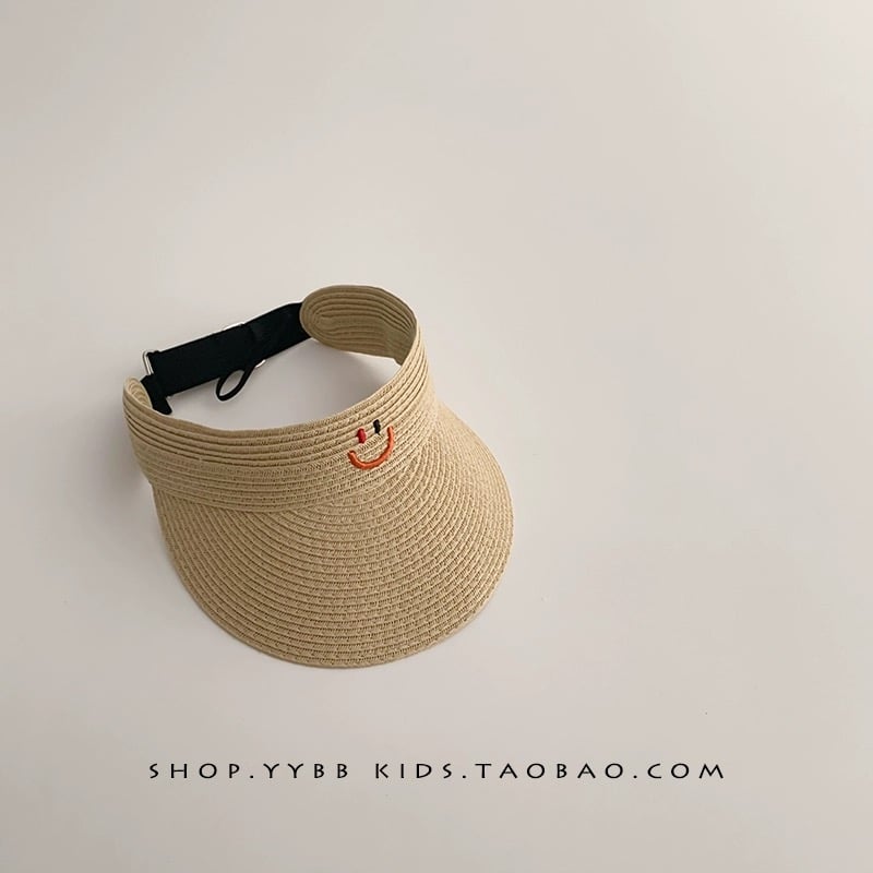 Mũ cói nửa đầu mặt cười 2 màu BTBG size 2-8y