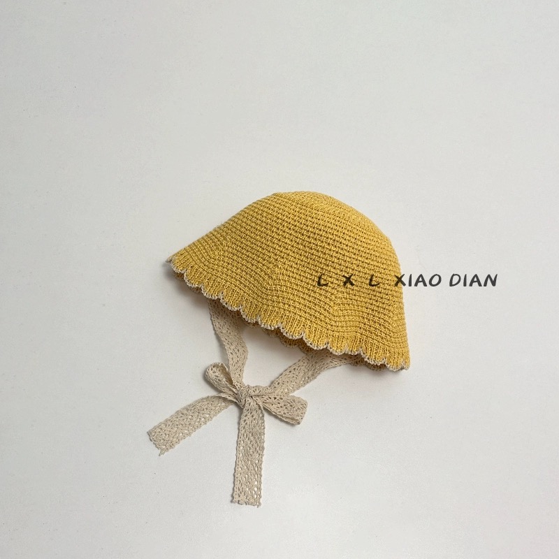 Mũ cói viền lượn sóng nhiều màu BG size 3-10y