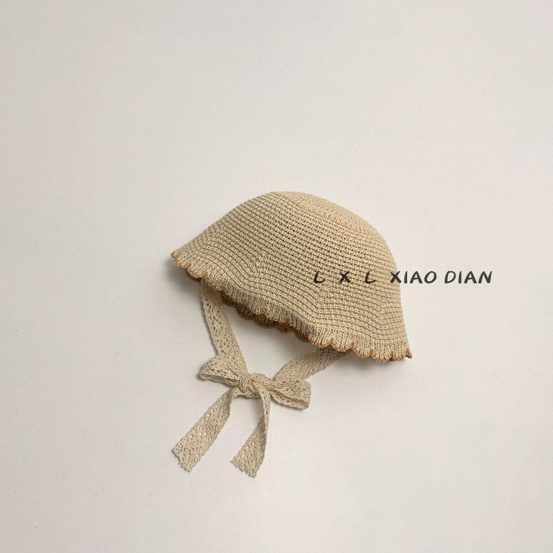 Mũ cói viền lượn sóng nhiều màu BG size 3-10y