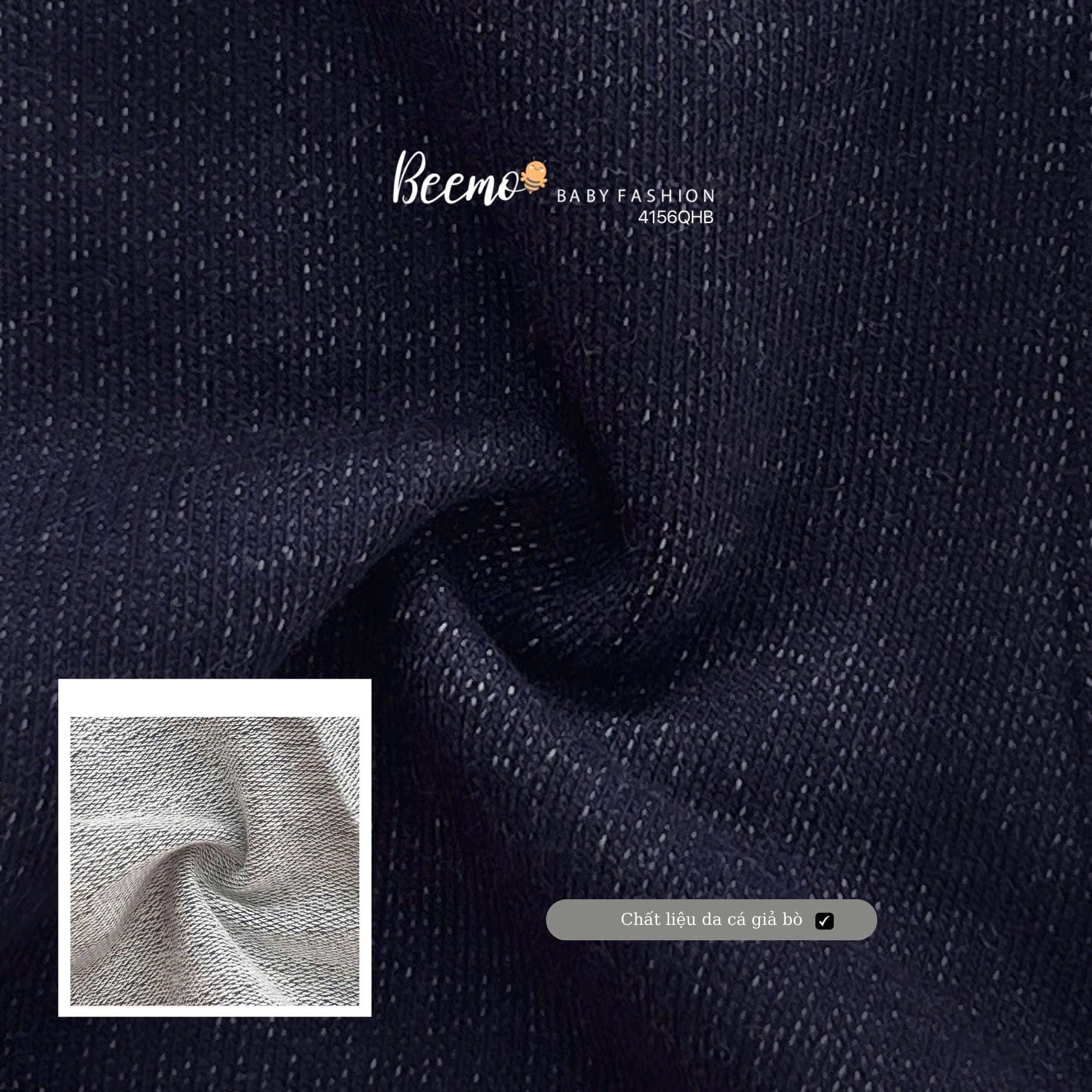 Quần da cá giả jean Beemo phối nắp túi 2 màu cho bé trai size 80-130