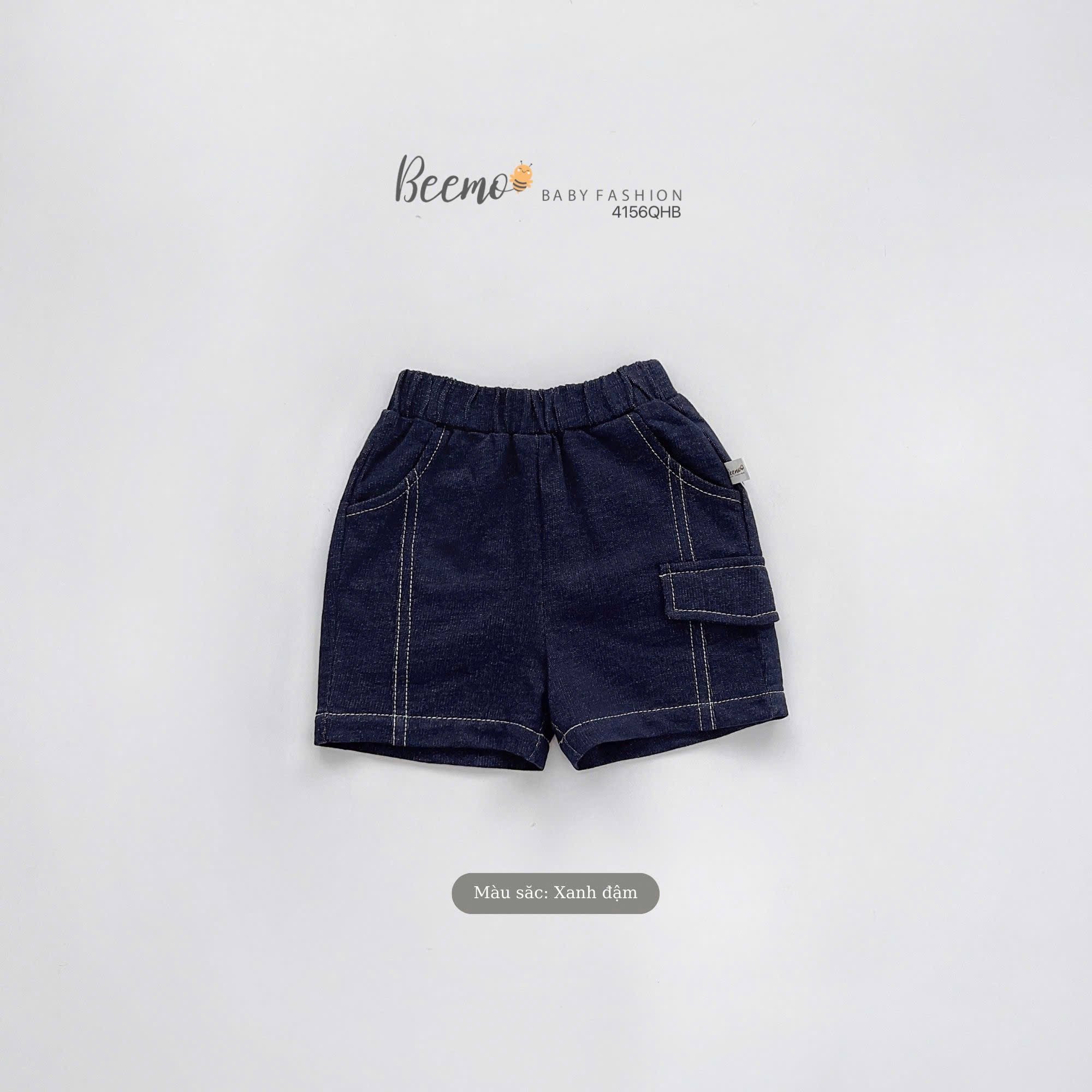 Quần da cá giả jean Beemo phối nắp túi 2 màu cho bé trai size 80-130