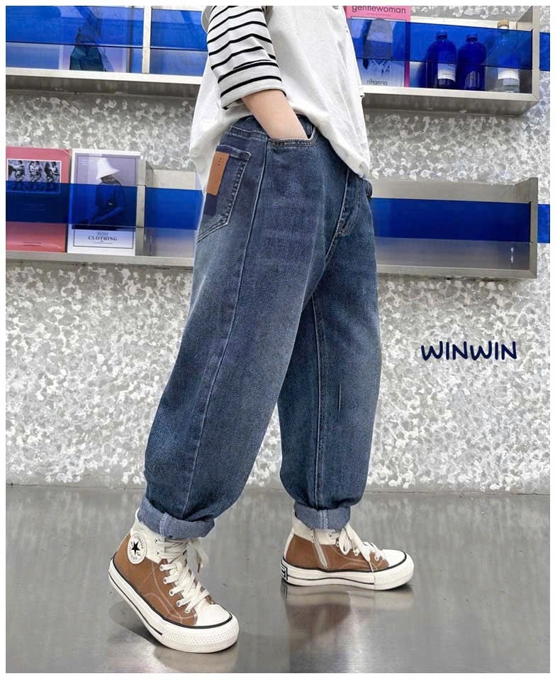 Quần jean baggy mềm Nexxi cho bé trai 2 màu size 3-14y (form to)