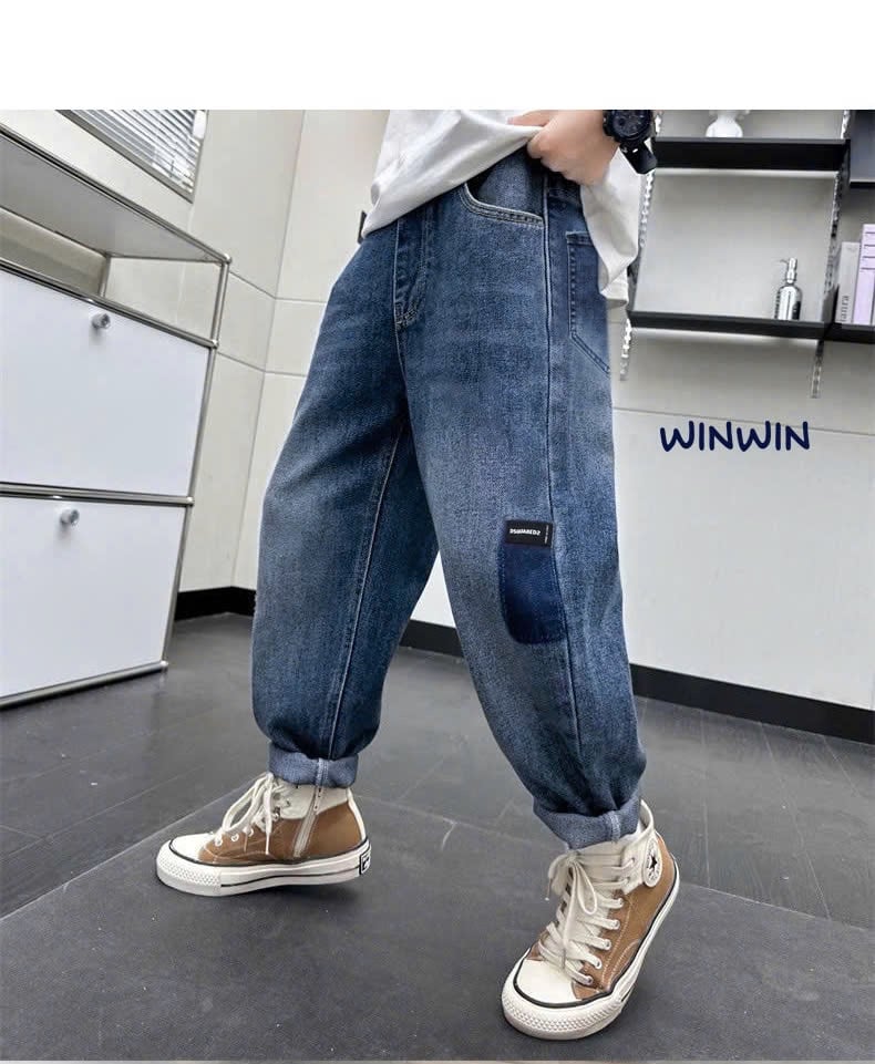 Quần jean baggy mềm Nexxi cho bé trai 2 màu size 3-14y (form to)