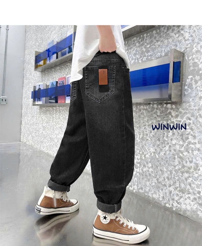 Quần jean baggy mềm Nexxi cho bé trai 2 màu size 3-14y (form to)