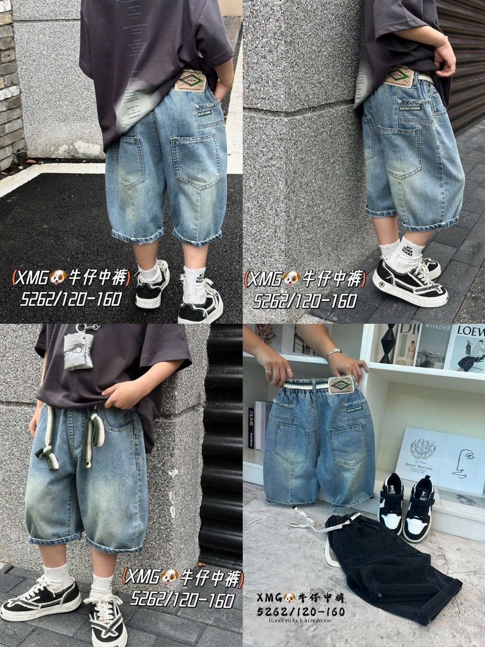 (Size 120-160 ) - Quần short Jean mềm QC nhiều mẫu cho bé trai size 120-160