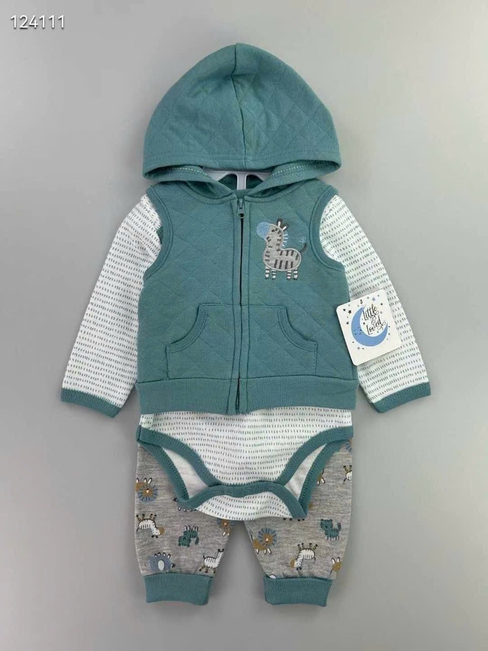 Set 3ct Duck & Duck body+quần+gile chần bông cho bé sơ sinh size 3-9m