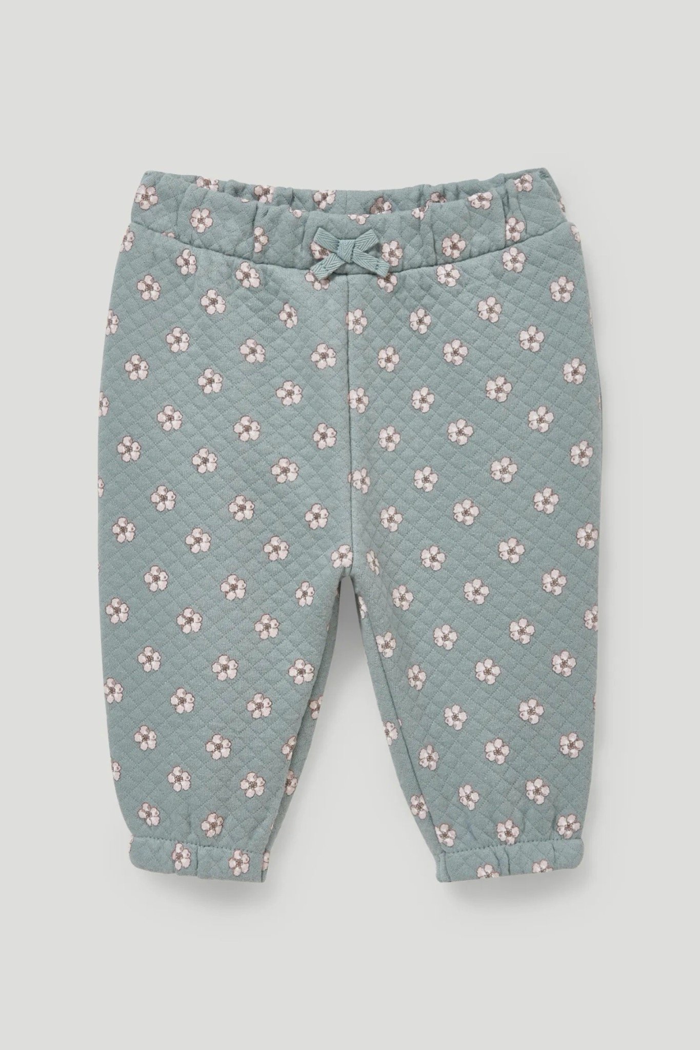 Bộ nỉ chần bông Nhí C&A áo hồng Minnie - quần xanh hoa hồng