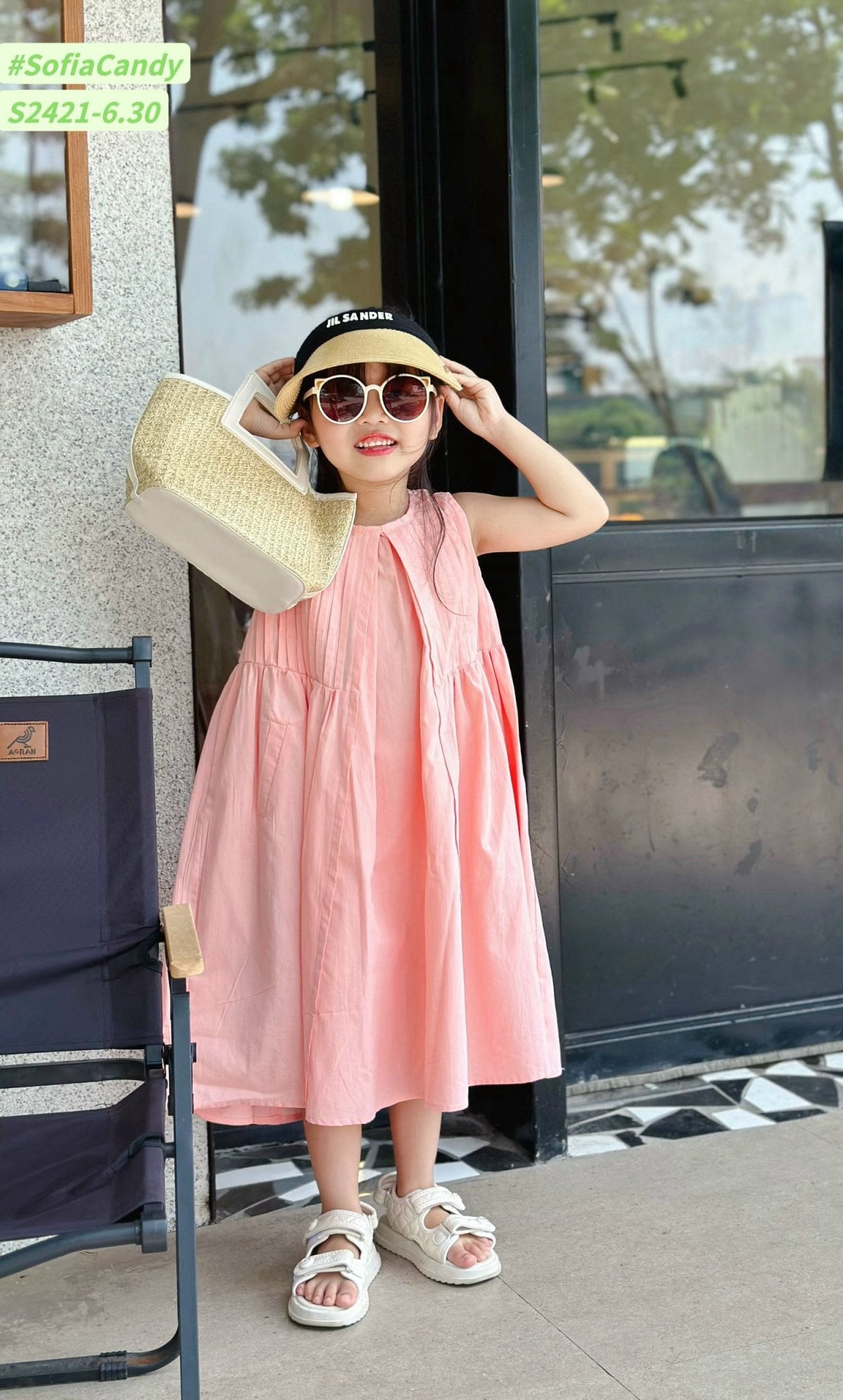 Váy Sofia Candy sát nách hở lưng nhiều màu BG size 1-10y