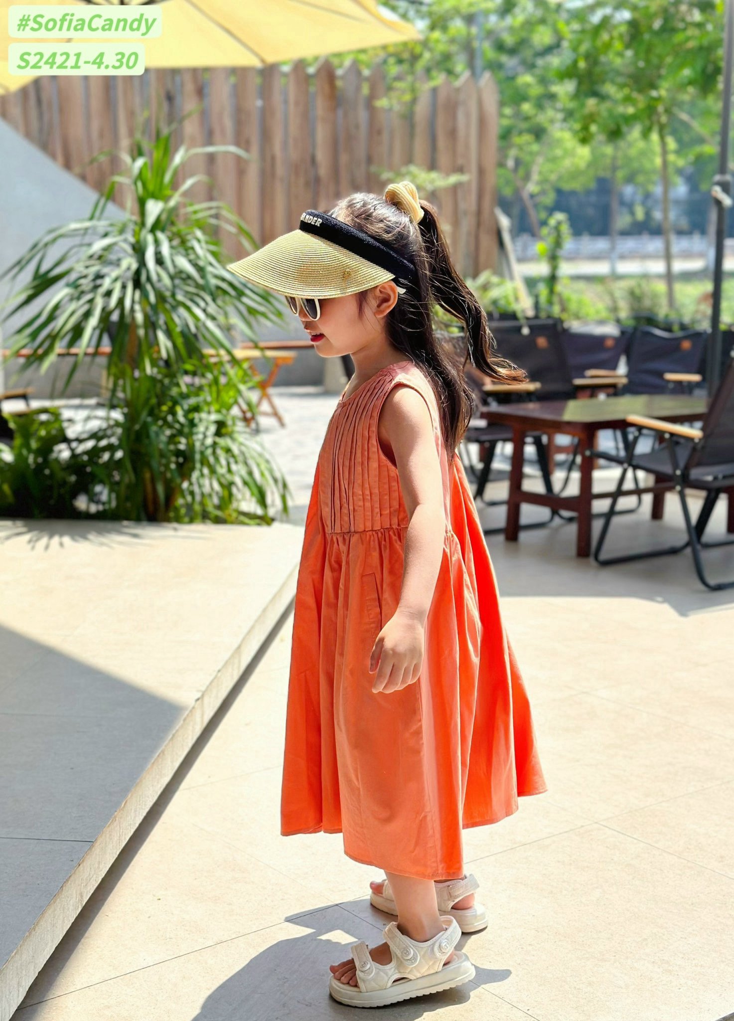 Váy Sofia Candy sát nách hở lưng nhiều màu BG size 1-10y