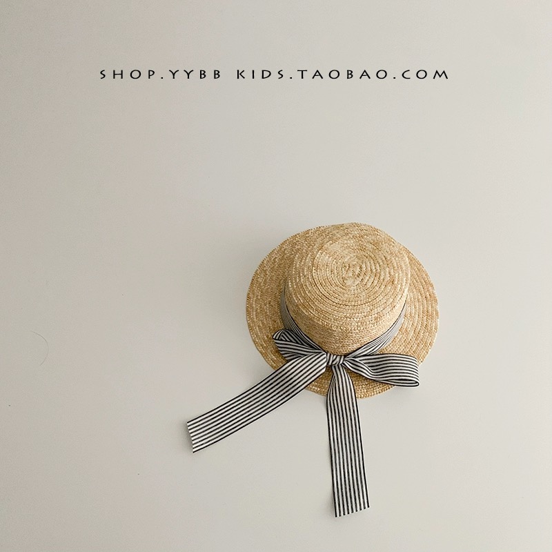 Mũ cói dây nơ nhiều màu BG freesize vòng đầu 47-52cm