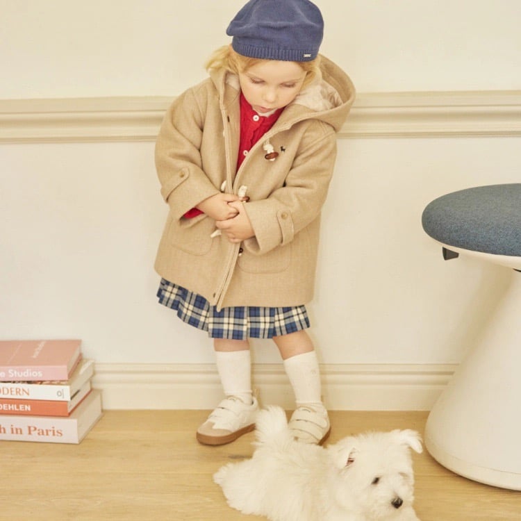 Chân váy Blue Dog kẻ caro xanh bé gái size 90-110