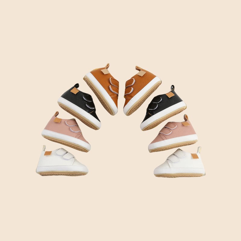 Giày tập đi quai dán đế mềm chống trượt trơn nhiều màu cho bé sơ sinh