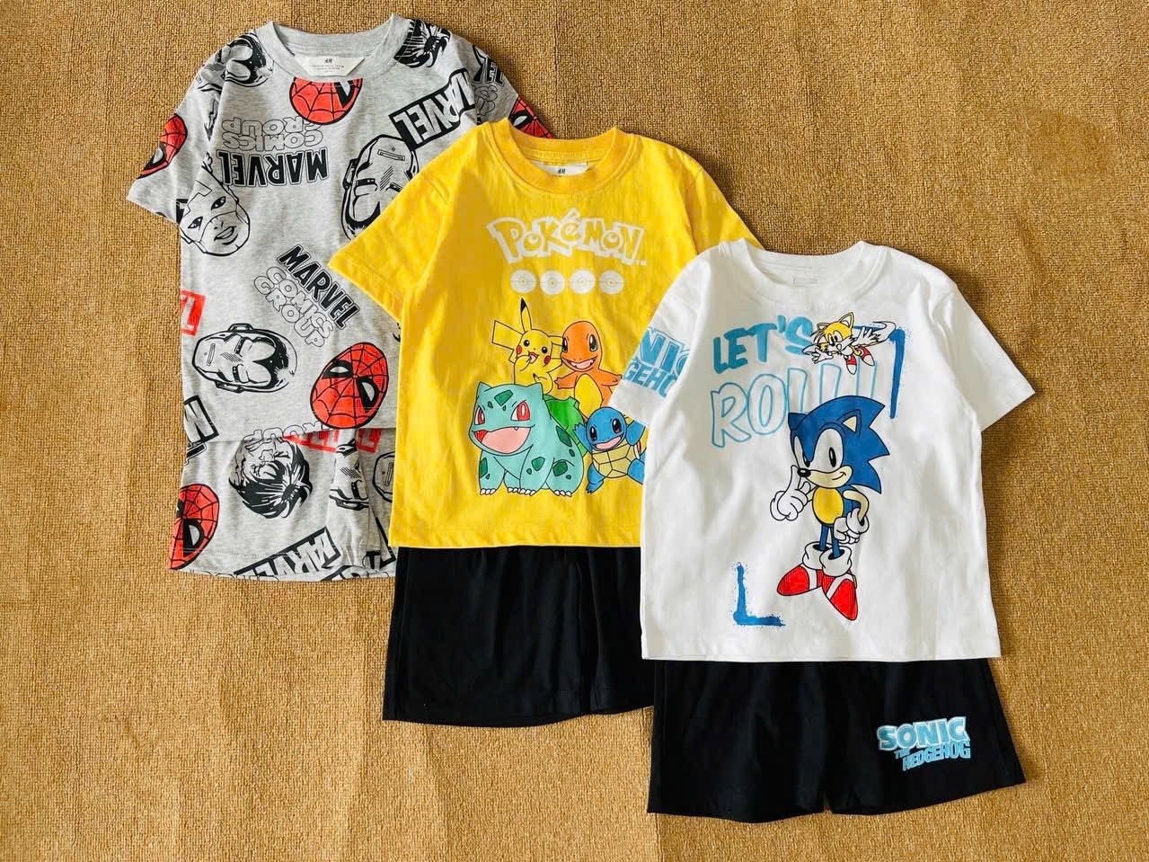 Bộ cotton Hm nhiều mẫu cho bé trai size 2 - 10y ( Bảng màu 2 )