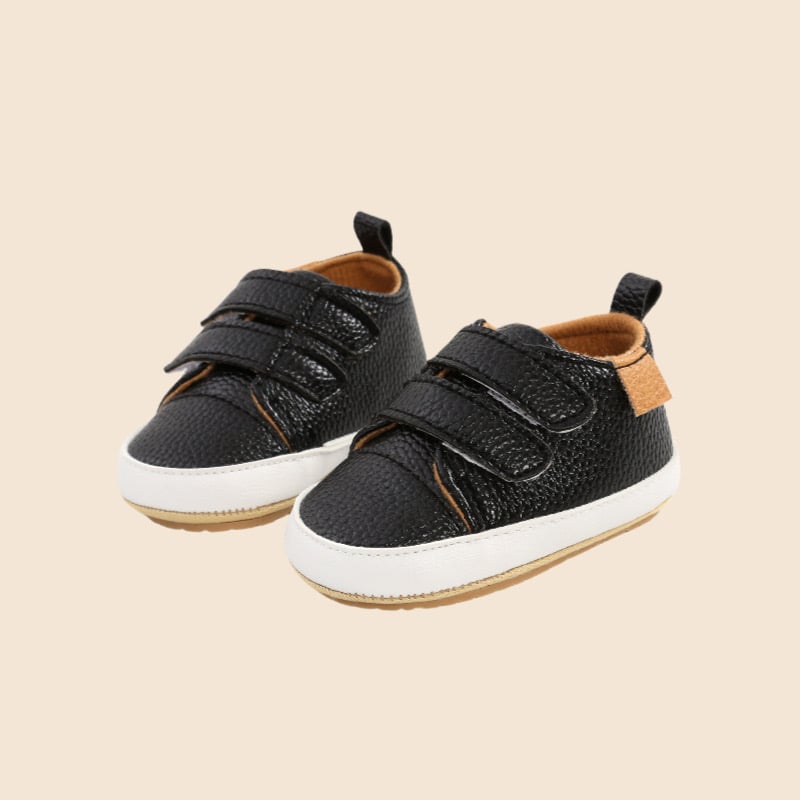 Giày tập đi quai dán đế mềm chống trượt trơn nhiều màu cho bé sơ sinh