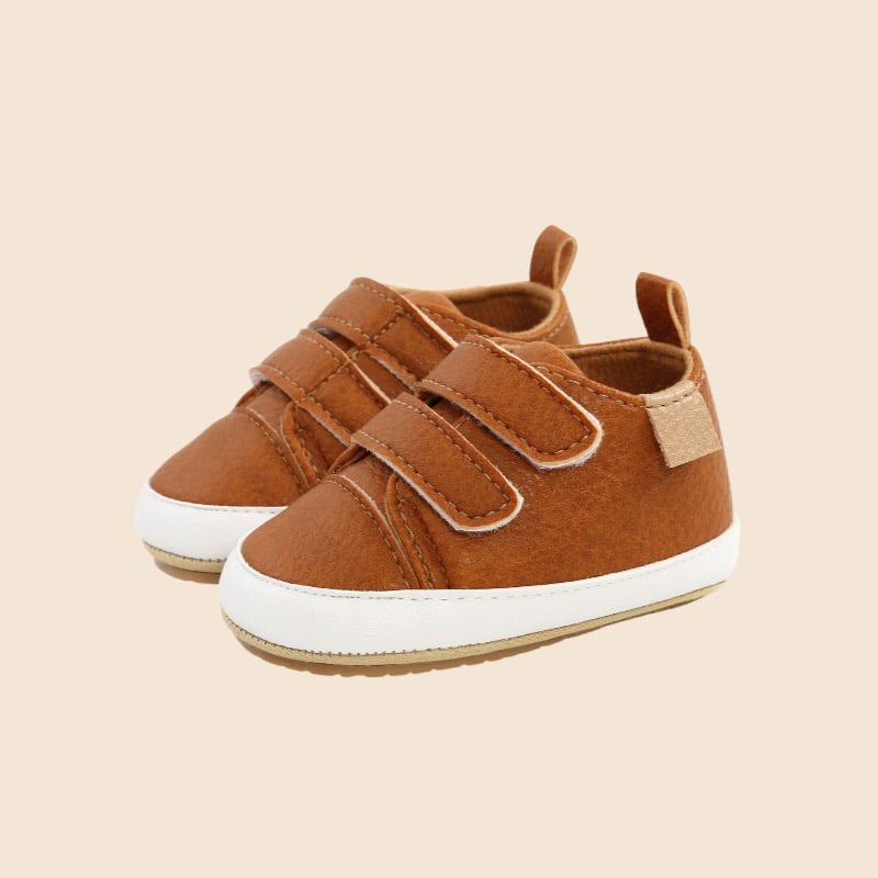 Giày tập đi quai dán đế mềm chống trượt trơn nhiều màu cho bé sơ sinh