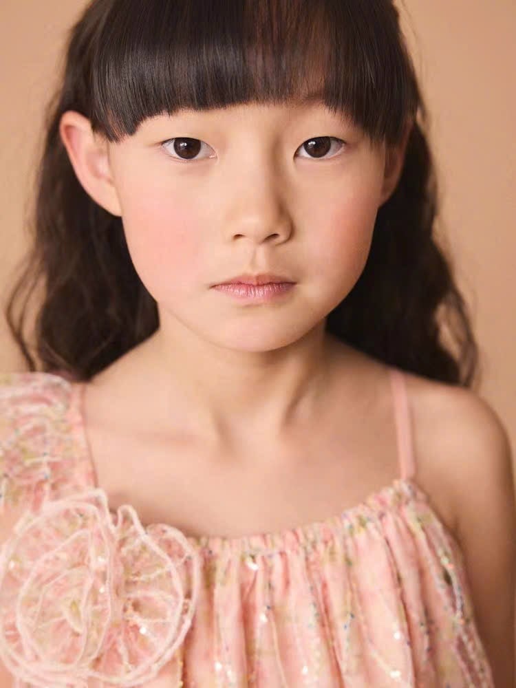 V00055 - Váy hai dây kim sa lót cotton màu cam đào size 3 - 15y