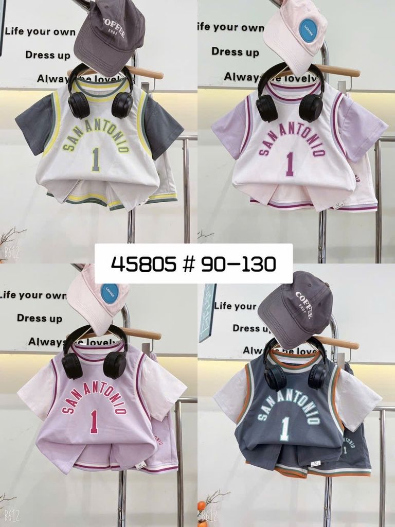 (90-130) - Bộ thể thao phối tay nhiều màu QC cho bé size 90-130