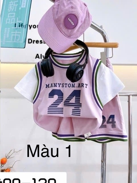 (90-130) - Bộ thể thao phối tay nhiều màu QC cho bé size 90-130