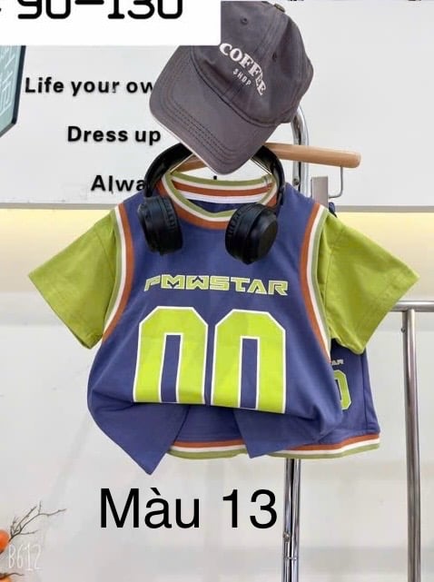 (90-130) - Bộ thể thao phối tay nhiều màu QC cho bé size 90-130