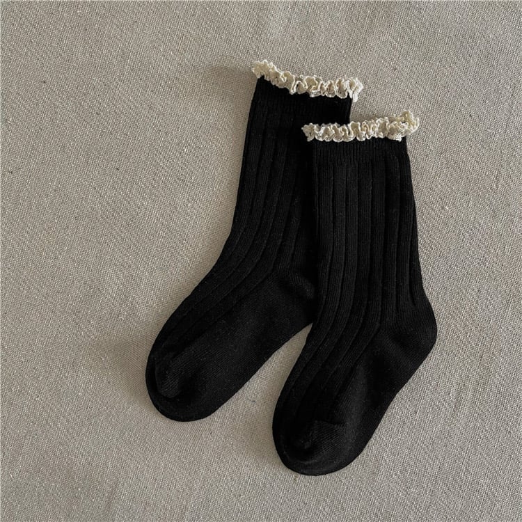 Tất cổ ren trắng nhiều màu cho bé gái size 3-12y