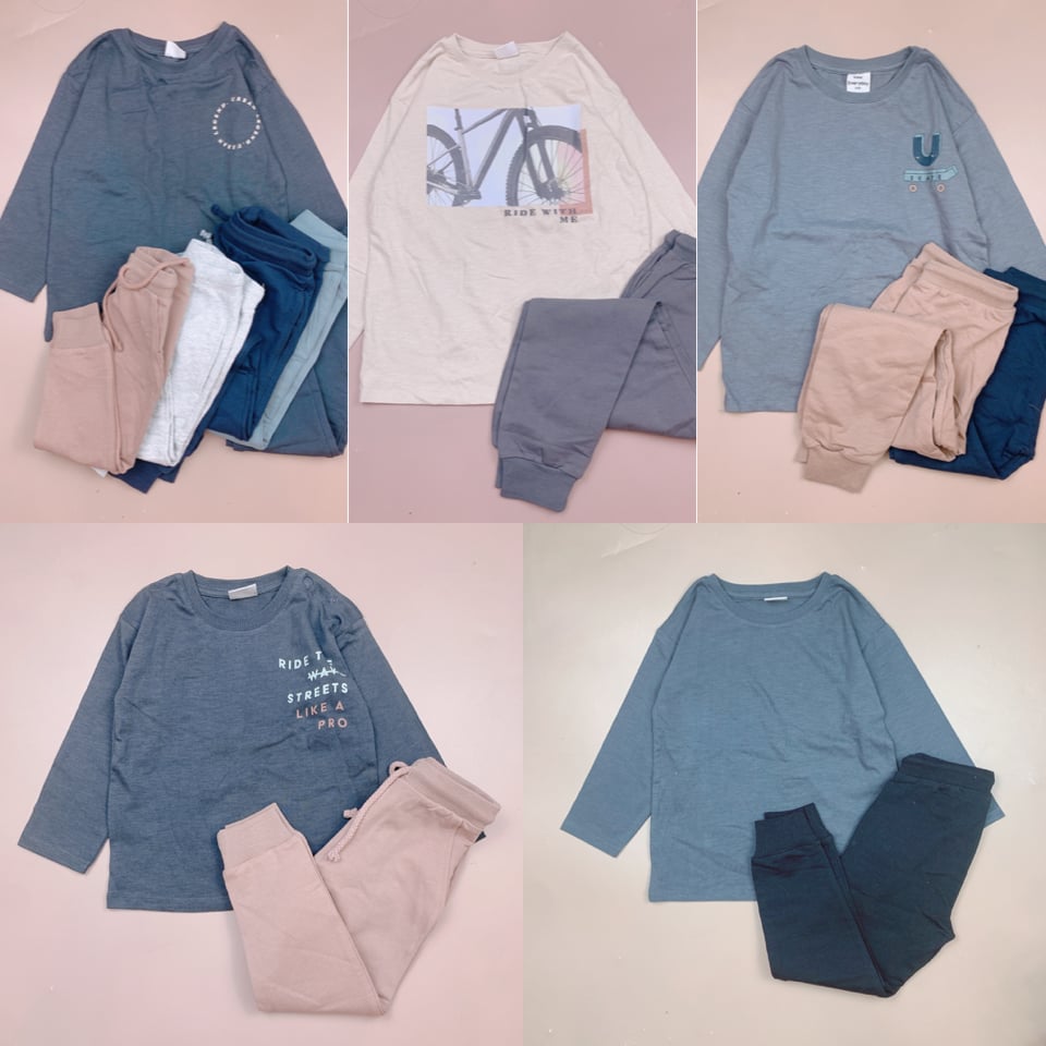 Bộ cotton Minene dài tay nhiều mẫu BT size 2-7y (quần ngẫu nhiên) - Bảng màu 2