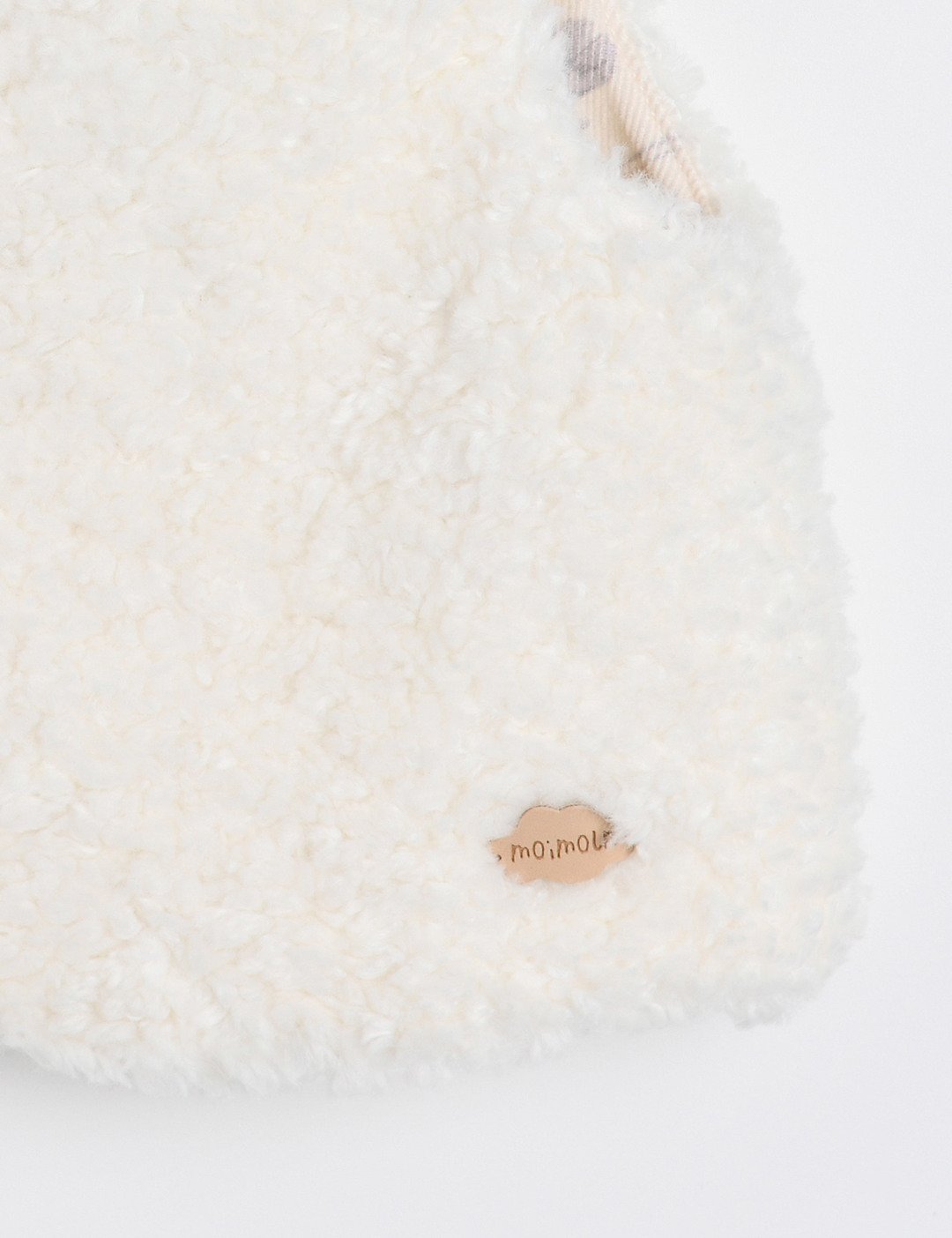 Áo khoác gile Moimoln 2 mặt lông trắng - nhung hoa size 90 / 100 ( tháo logo )