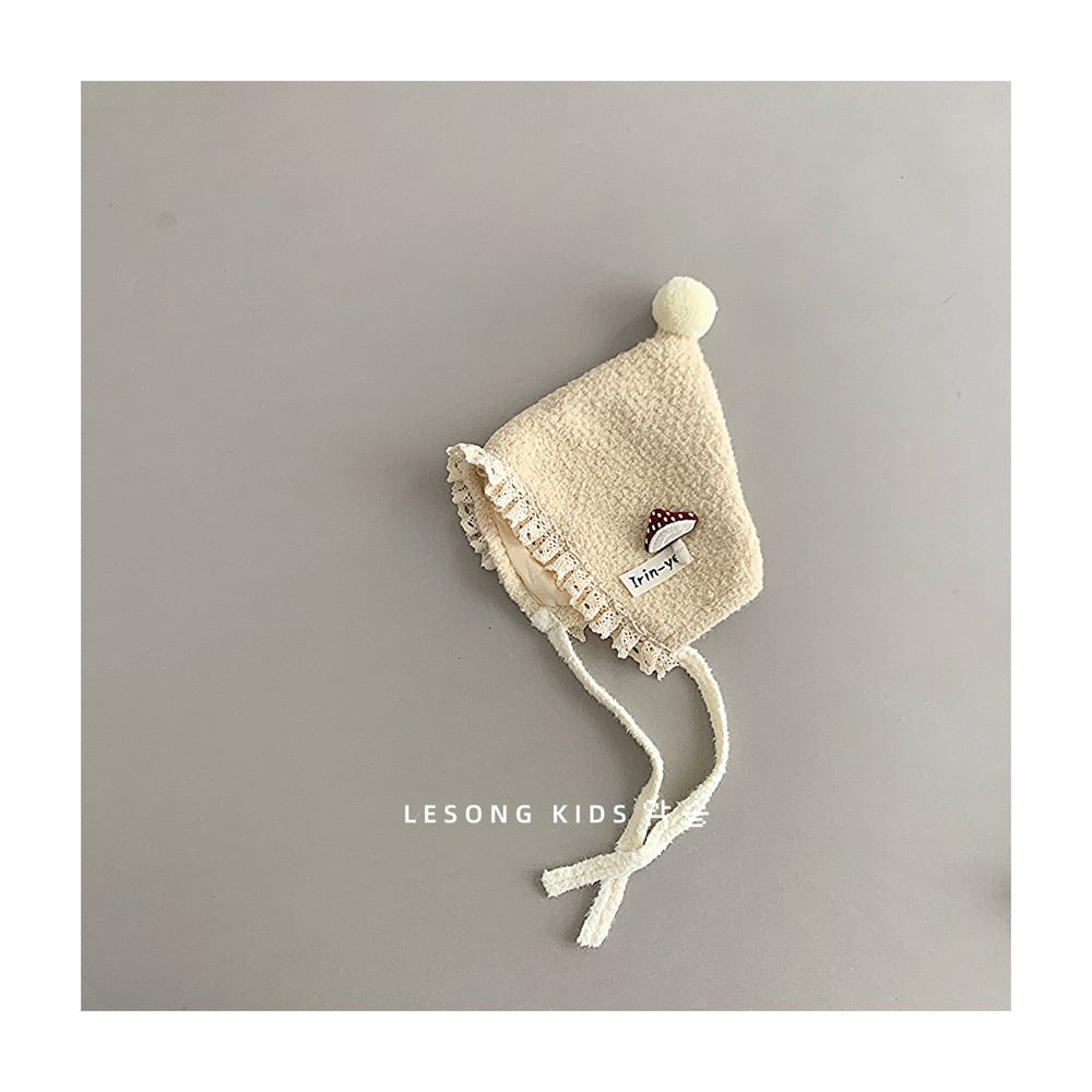 Mũ len chóp cục bông hình nấm nhiều màu cho bé size 1-5y