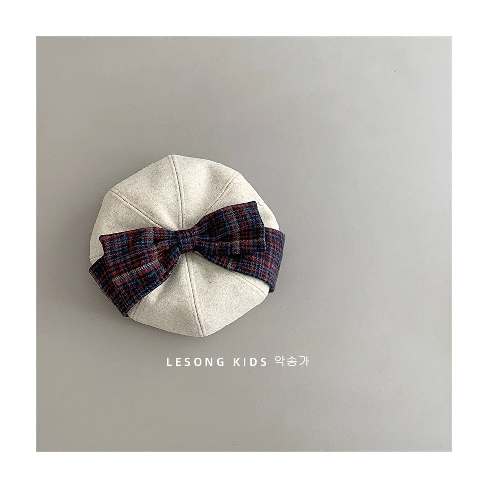 Mũ dạ nồi đính nơ to nhiều màu cho bé gái size 4-8y