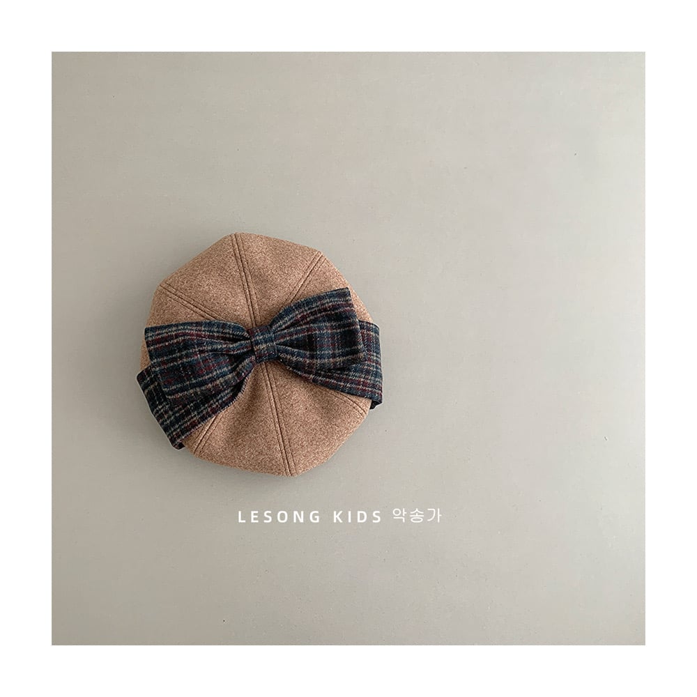 Mũ dạ nồi đính nơ to nhiều màu cho bé gái size 4-8y