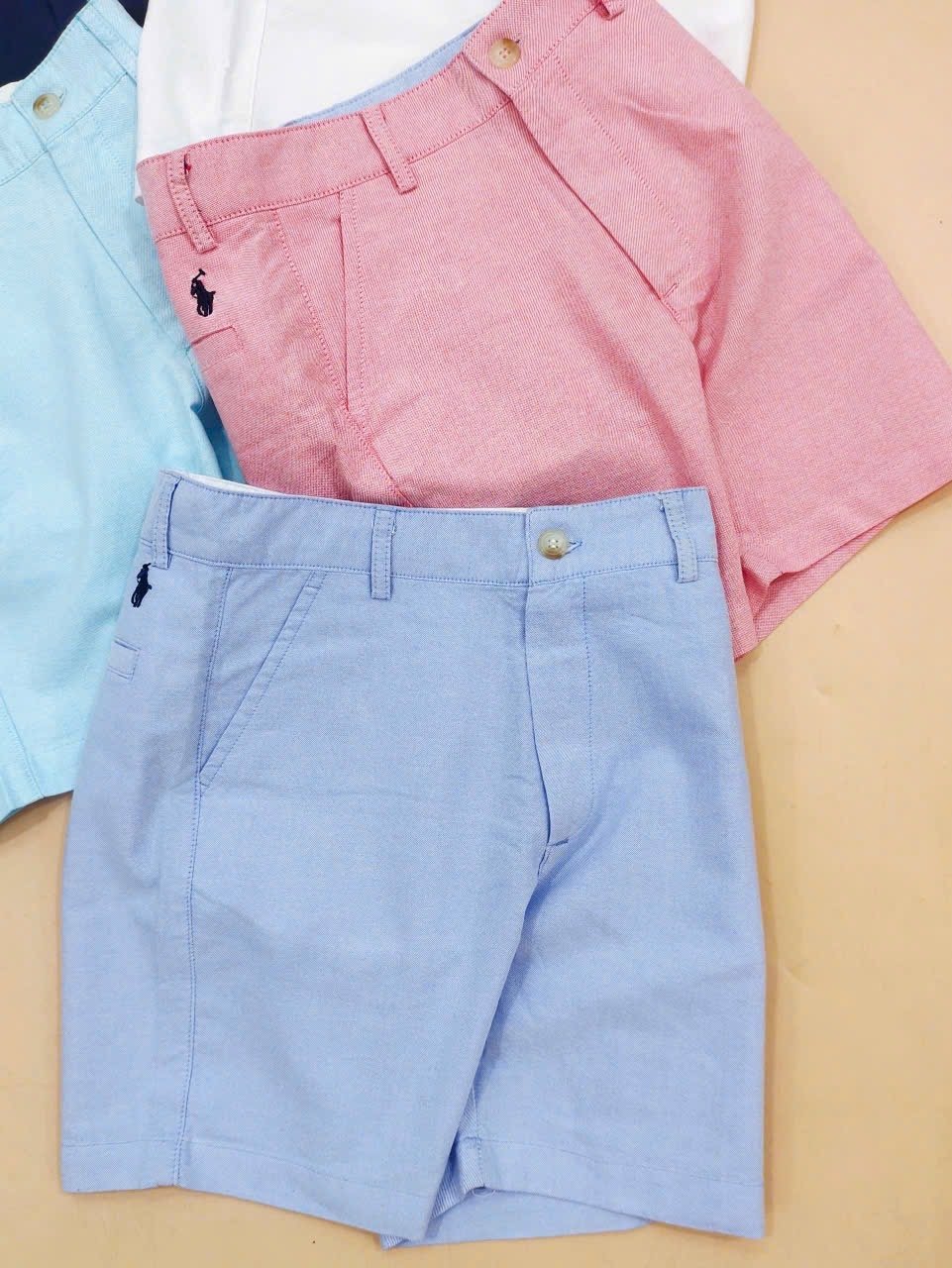 Quần Short Polo R.Lauren dư xịn vải Oxford thêu ngựa nhiều màu bé trai size 4-18y