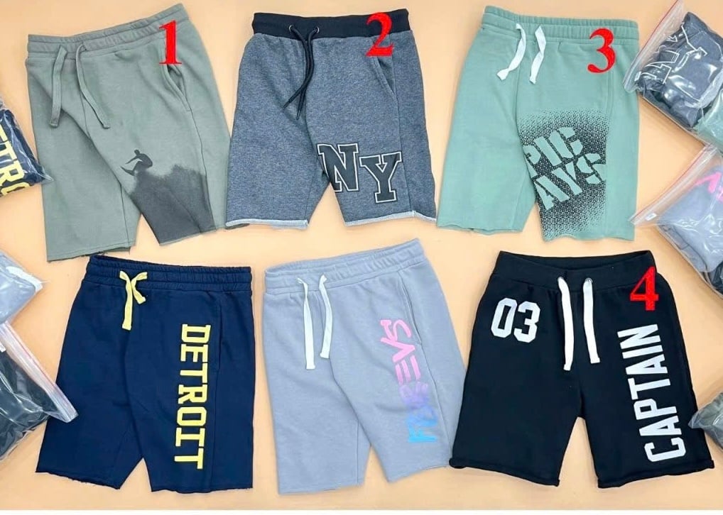 Quần short da cá HM dòng Đại nhiều màu Bé Trai size 8 - 14y+