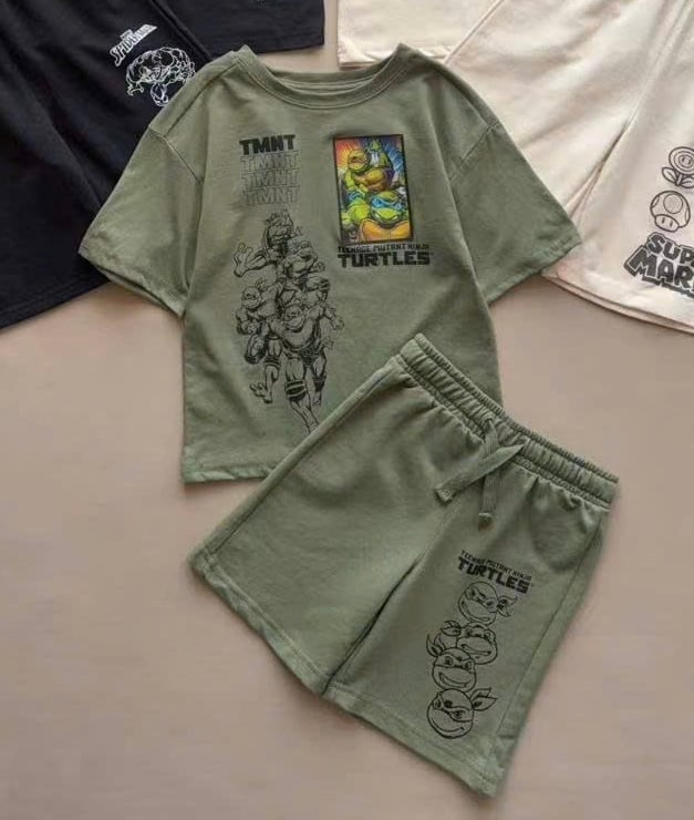 Bộ cotton dư xịn Ninja / MineCraft / SpiderMan / Mario cho bé trai size 4 - 10y