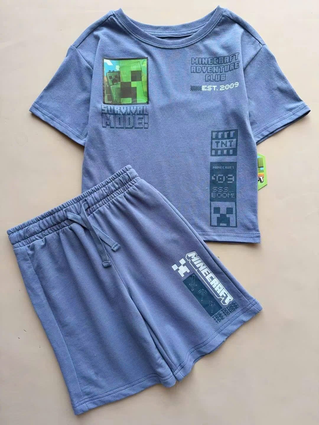 Bộ cotton dư xịn Ninja / MineCraft / SpiderMan / Mario cho bé trai size 4 - 10y