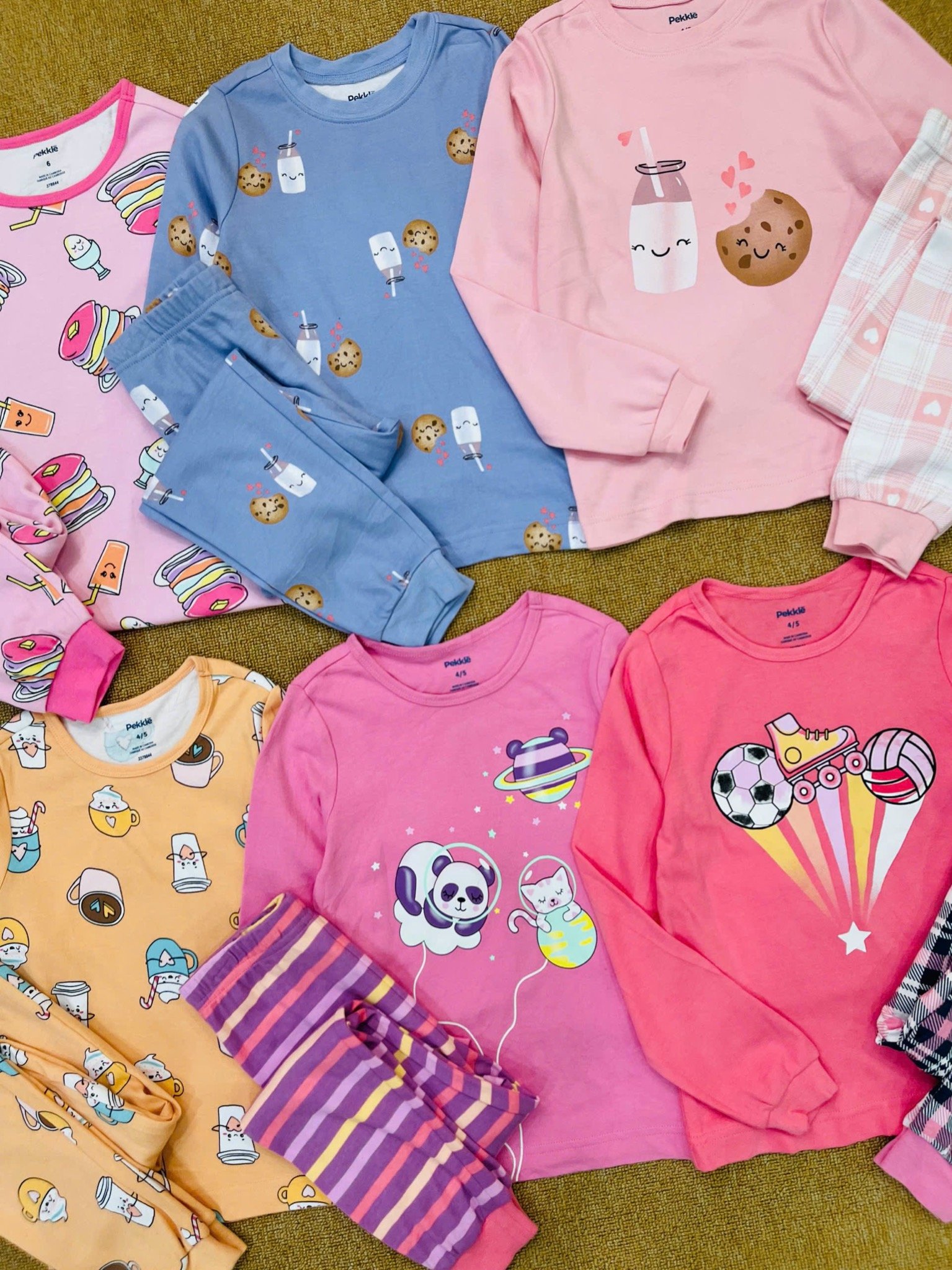 Bộ cotton Pekkle nhiều mẫu Bé Gái size 2 - 10y