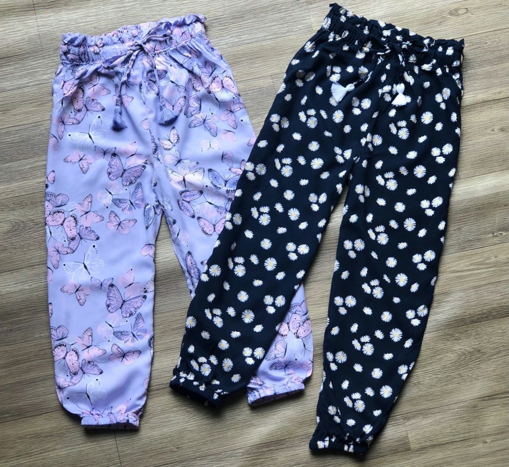 Quần lanh bo gấu 2 màu BG size 1-7y