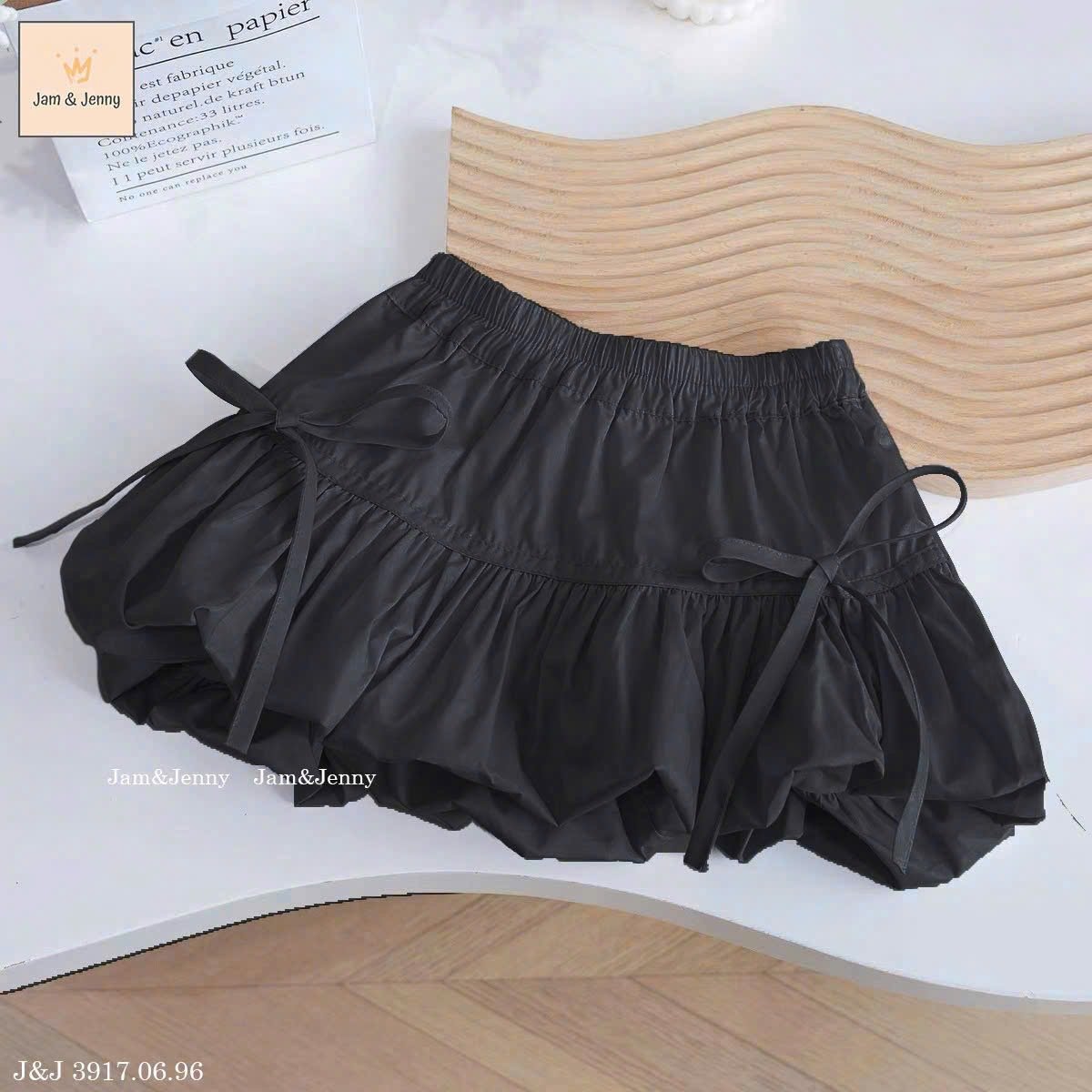 JJ 3917 - Chân váy bí Jam & Jenny đính nơ nhiều màu cho bé gái size 2-12y