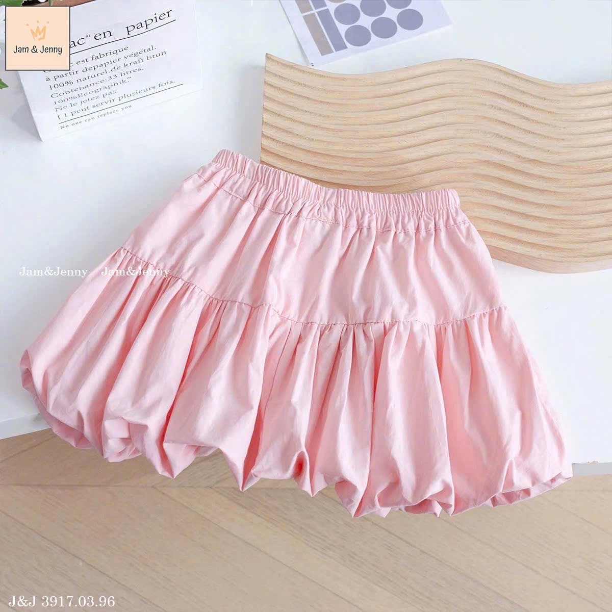 JJ 3917 - Chân váy bí Jam & Jenny đính nơ nhiều màu cho bé gái size 2-12y