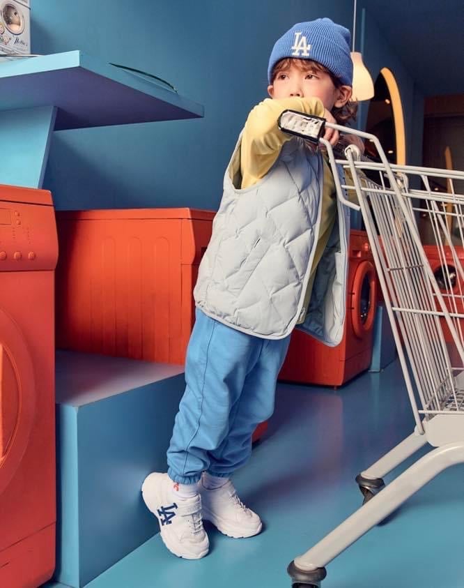 Giày M.L.B Kids BigBall Chunky A LA, Dodgers màu trắng chữ LA