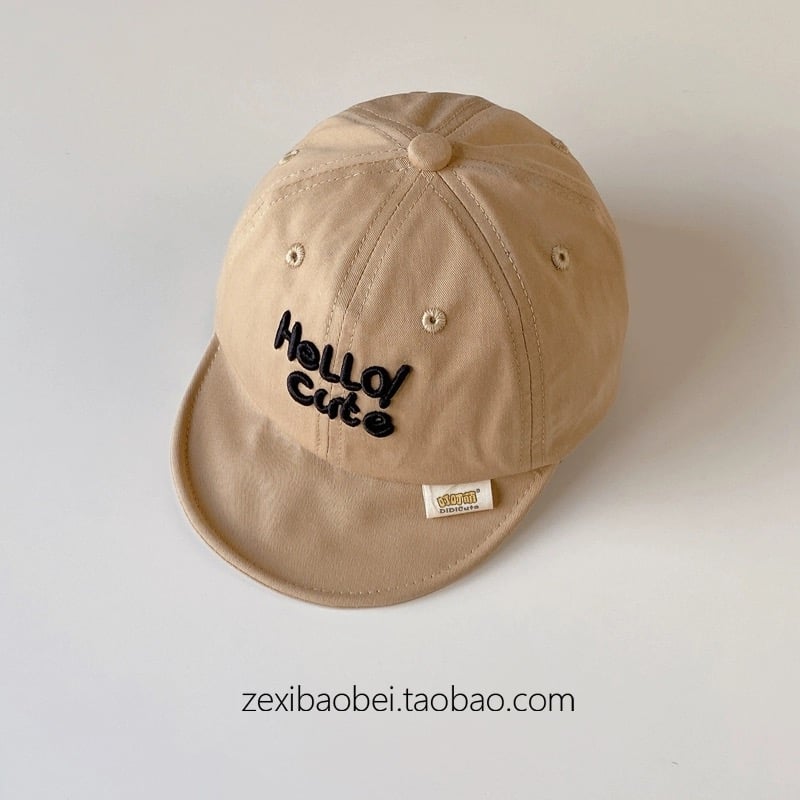 Mũ lưỡi le vành mềm Hello cute trơn màu BTBG size 3-12m