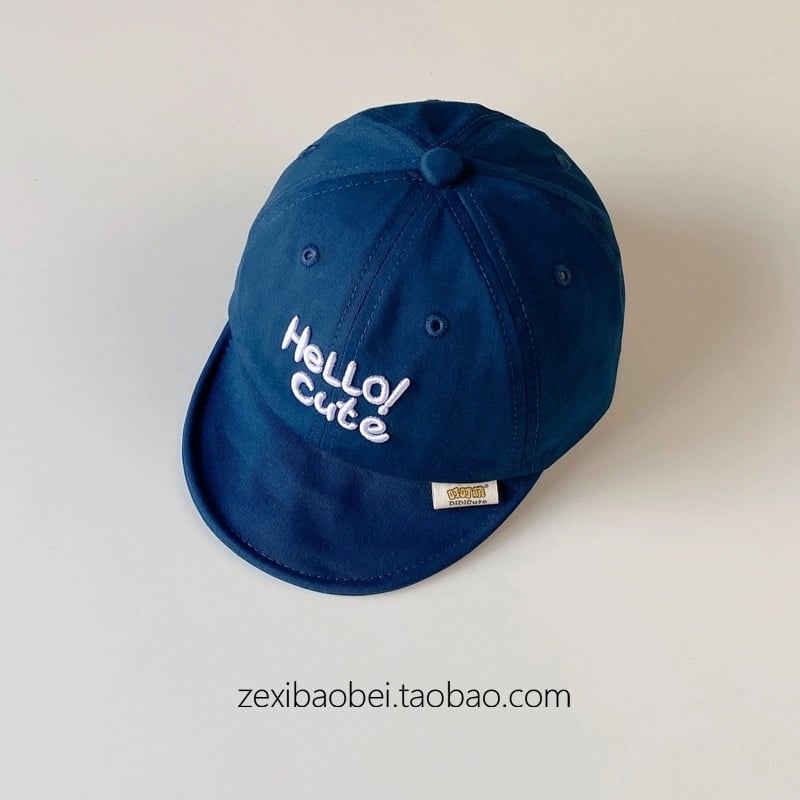 Mũ lưỡi le vành mềm Hello cute trơn màu BTBG size 3-12m