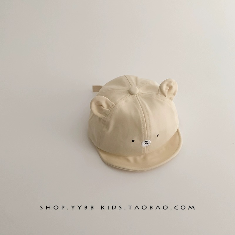 Mũ lưỡi le vành mềm mặt gấu tai nhỏ cute nhiều màu BTBG size 3-18m