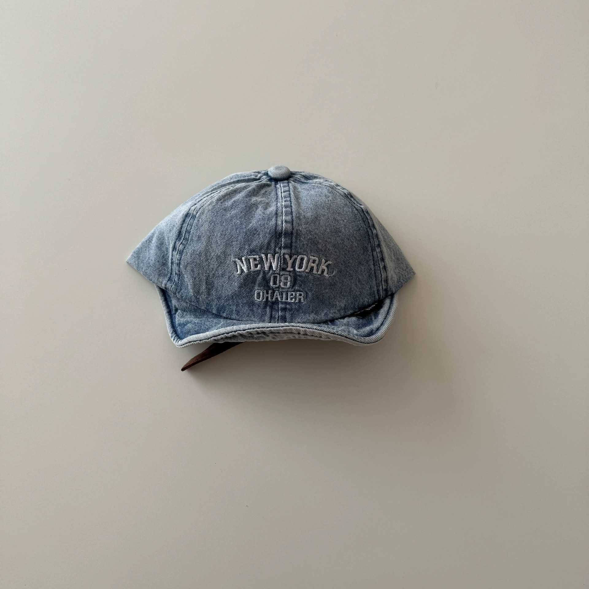 Mũ lưỡi le vành mềm denim Newyork BTBG size 3m-2y