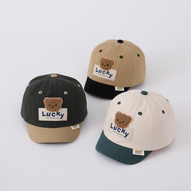 Mũ lưỡi le vành mềm gấu Lucky phối màu BTBG size 3-24m