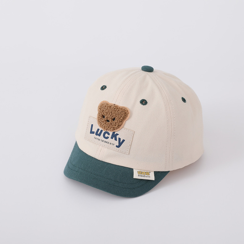 Mũ lưỡi le vành mềm gấu Lucky phối màu BTBG size 3-24m