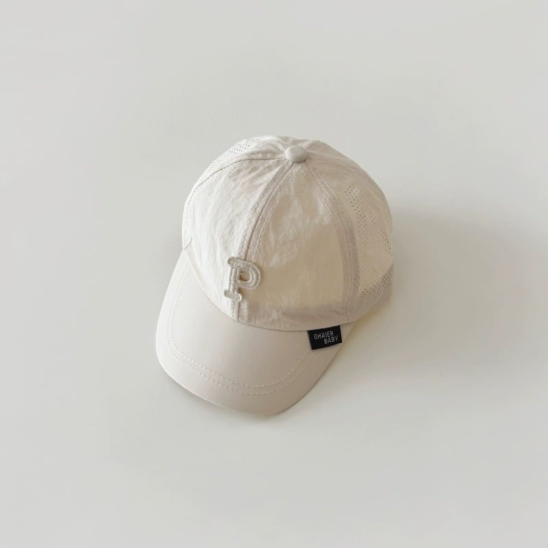 Mũ lưỡi trai vải gió đính chữ P nhiều màu BTBG size 2-5y