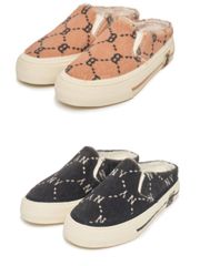 Sục M.L.B Mule Fur Diamond Monogram New York Yankees Nâu/Đen